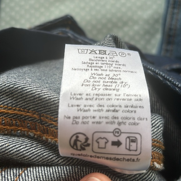 Sézane brut sexy jeans blue Indigo old version 100% cotton size 25 TALL - Picture 5 of 6